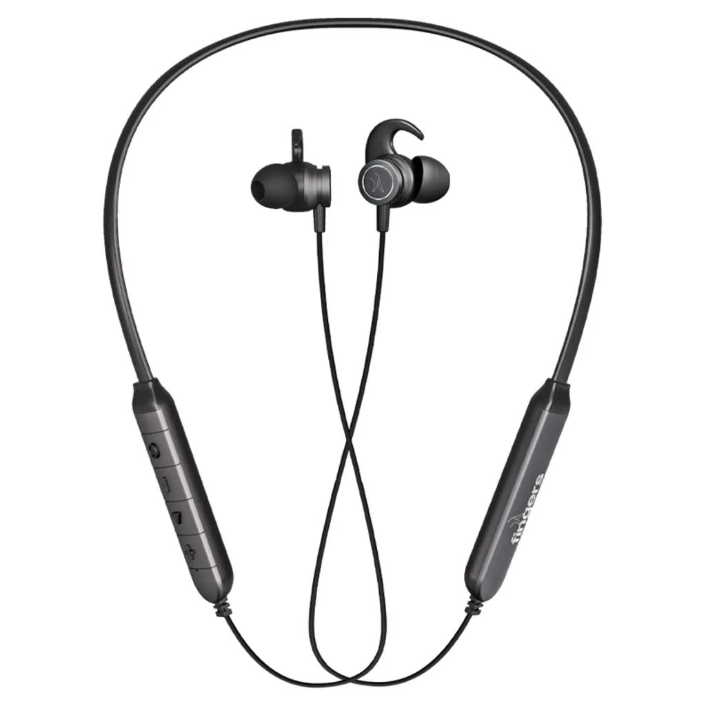 Fingers FC-Bassitica Wireless Neckband Earphones Rich Grey