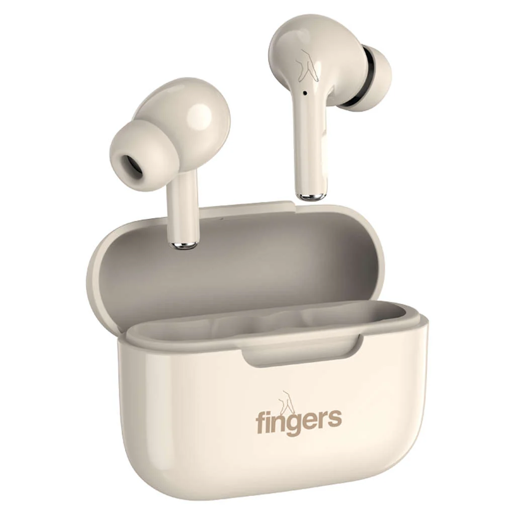 Fingers Go-Cheer True Wireless Earbuds Ivory Beige