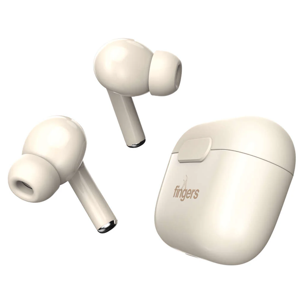 Fingers Go-Cheer True Wireless Earbuds Ivory Beige - Image 2