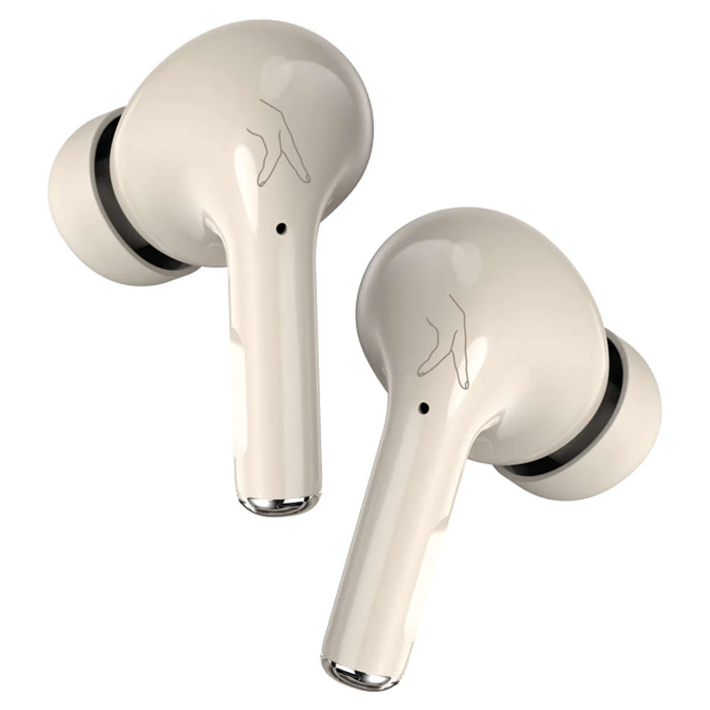Fingers Go-Cheer True Wireless Earbuds Ivory Beige - Image 3