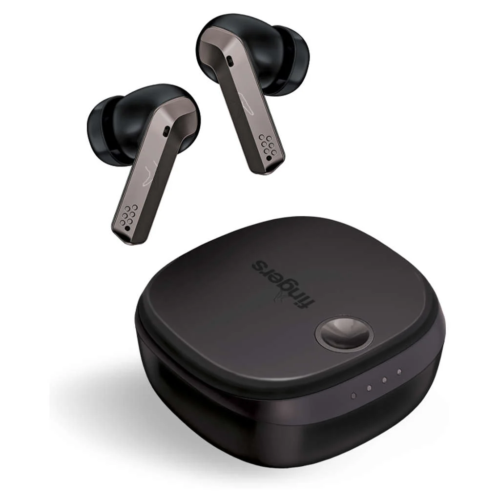 Fingers Mesmeric True Wireless Earbuds Gun Metal + Black - Image 3