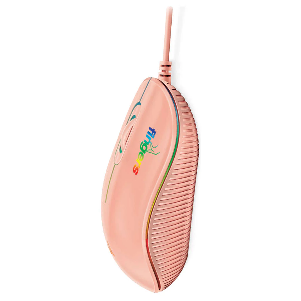 Fingers RGB-Debonair Wired Mouse Blush Pink - Image 3