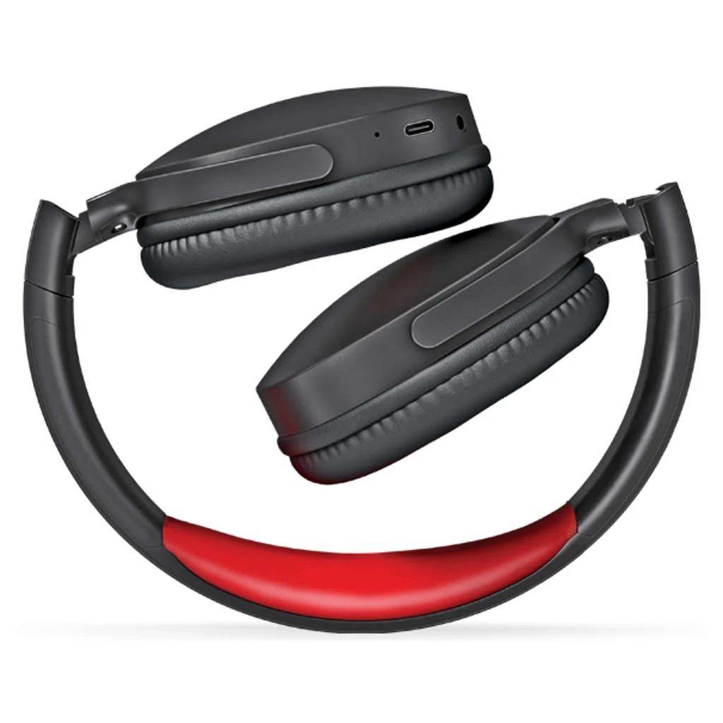Fingers Rock-n-Roll H6 Wireless Headphones Soft Black + Rich Red - Image 2
