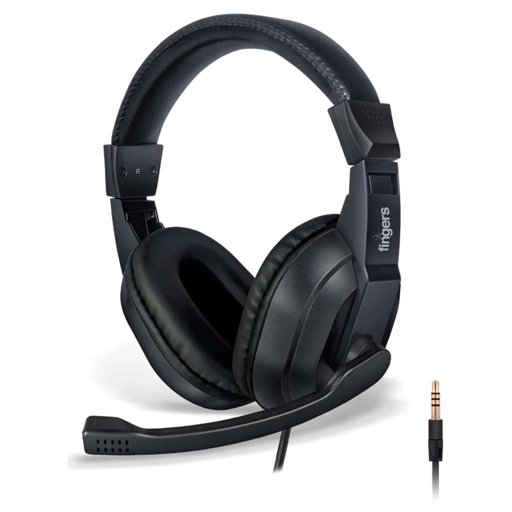 Fingers S10 Single Pin Wired Headphone Rich Black