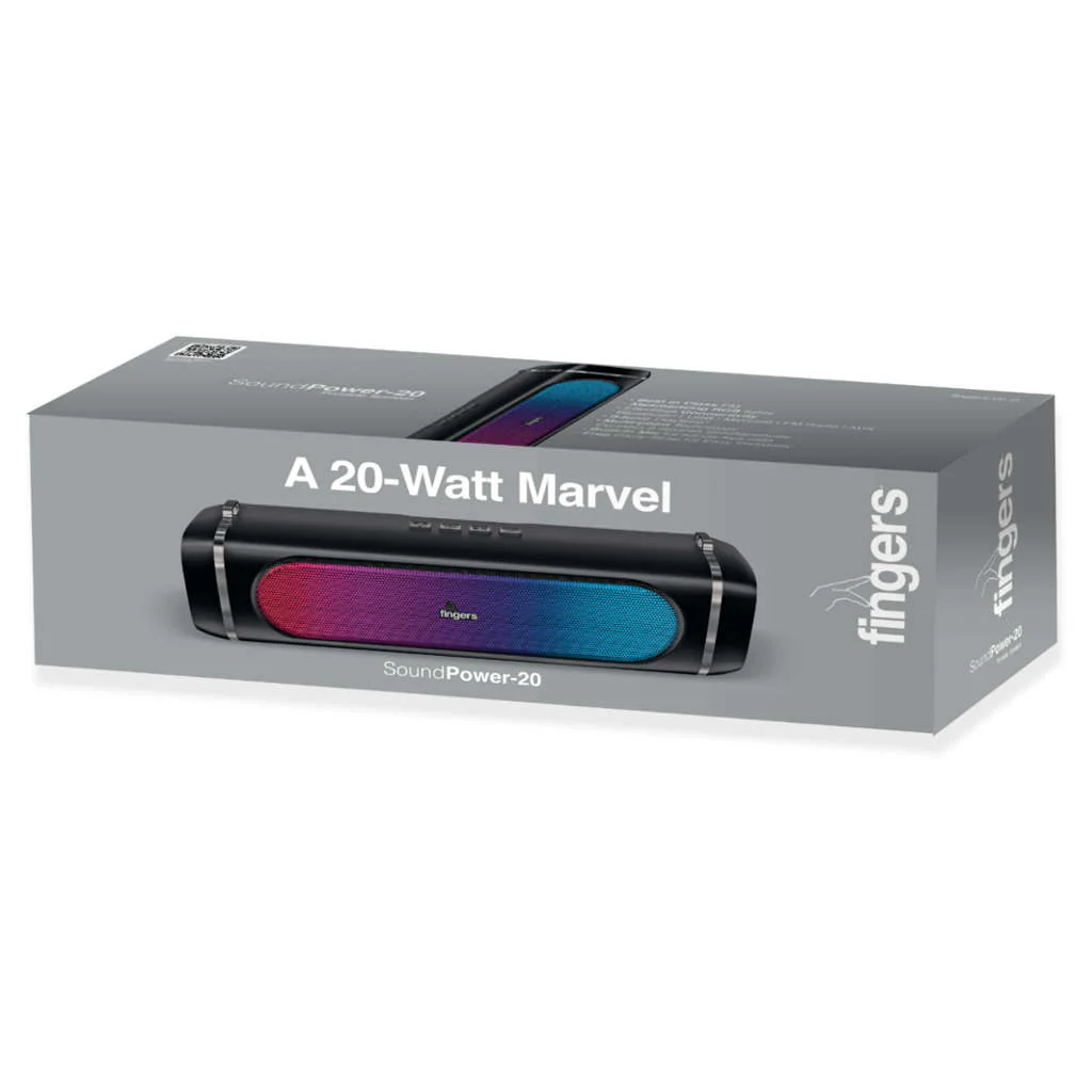 Fingers SoundPower-20 Portable Speaker Black - Image 8