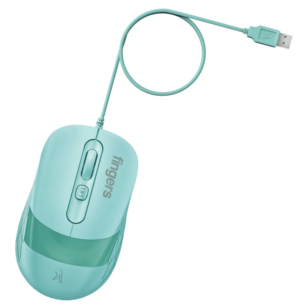Fingers SuperHit Wired Mouse Sea Blue