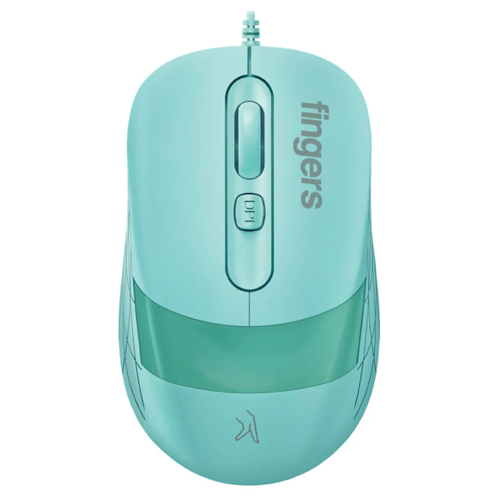 Fingers SuperHit Wired Mouse Sea Blue - Image 2