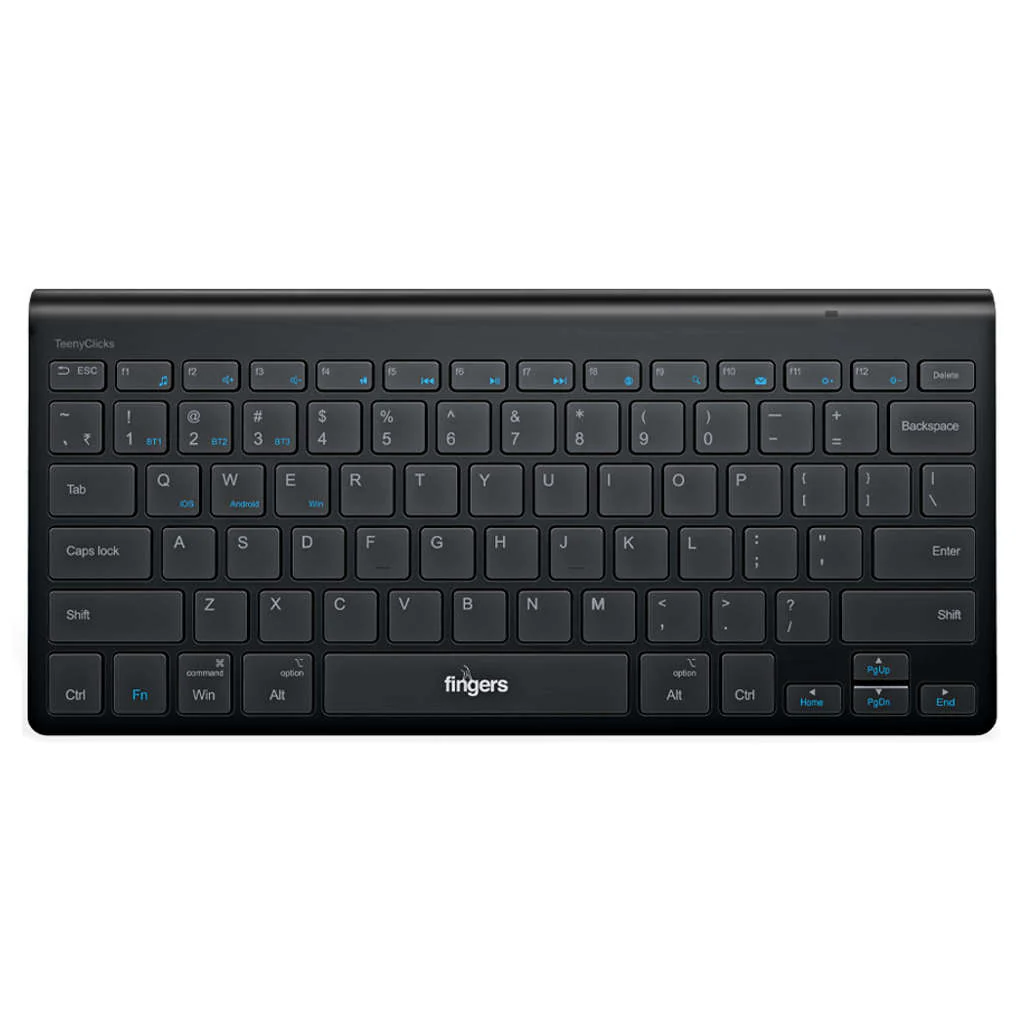 Fingers TeenyClicks Bluetooth Mini Keyboard Jet Black
