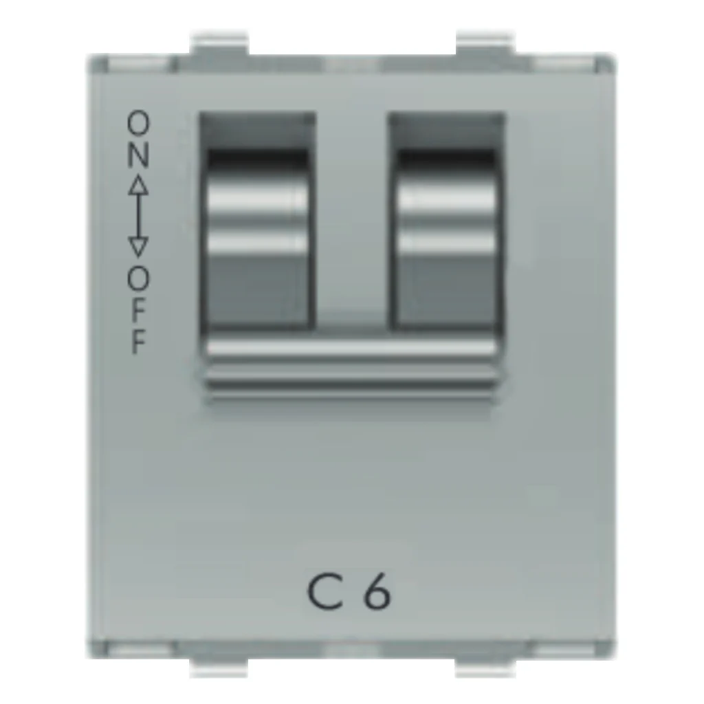 Fybros Favio Double Pole MCB 2 Module Metallic