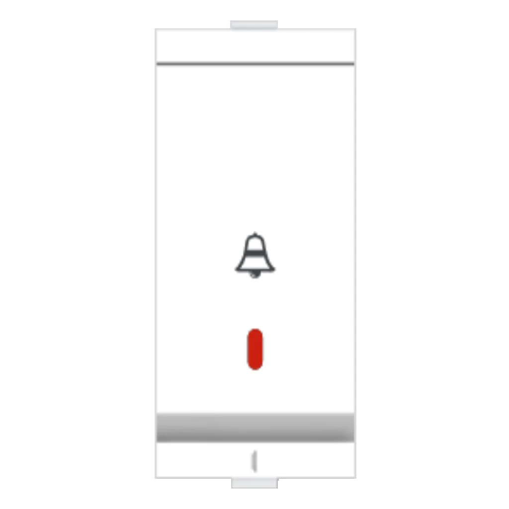 Fybros Wood-em Modular Bell Push Switch With Indicator One Module 10Amp White W80005