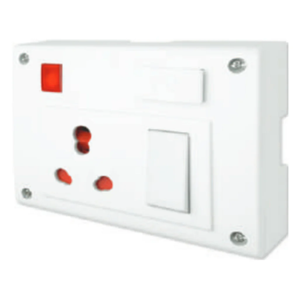 Fybros Zine 5 In 1 Universal Switch & Socket Combined With Junction Box 8059
