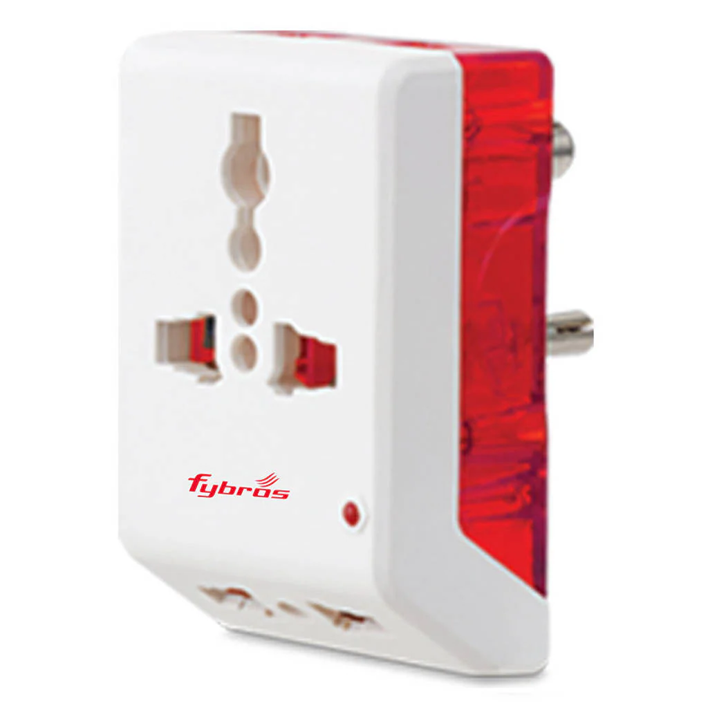 Fybros Zine Eco 3 Pin Travel Universal Multi Plug With Indicator 8099