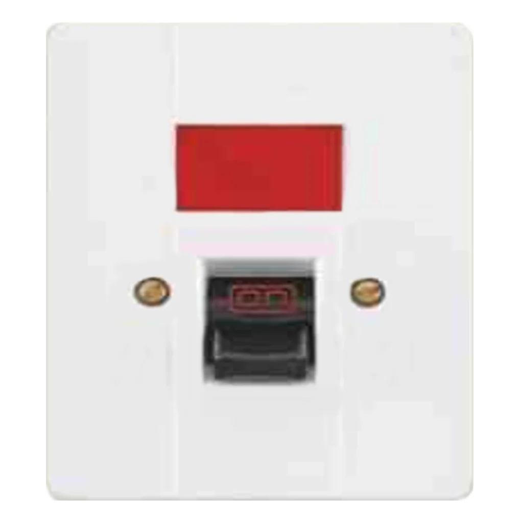 Fybros Zine Flush DP Switch With Indicator 32 Amp White 8061