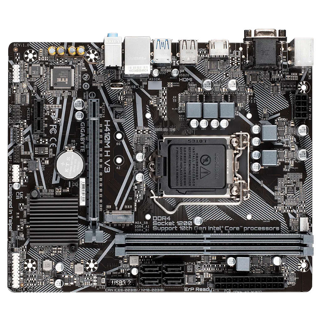 Gigabyte H410M H V3 Ultra Durable Motherboard With Gaming GbE LAN, Anti-Sulfur Resistor & Smart Fan - Image 2