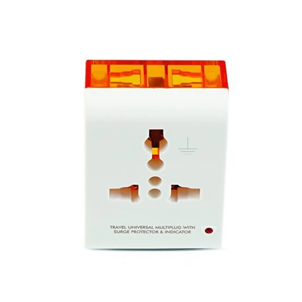 GM 3 Pin Travel Universal Multi Plug with Surge Protector & Indicator – GM3012 - Image 2
