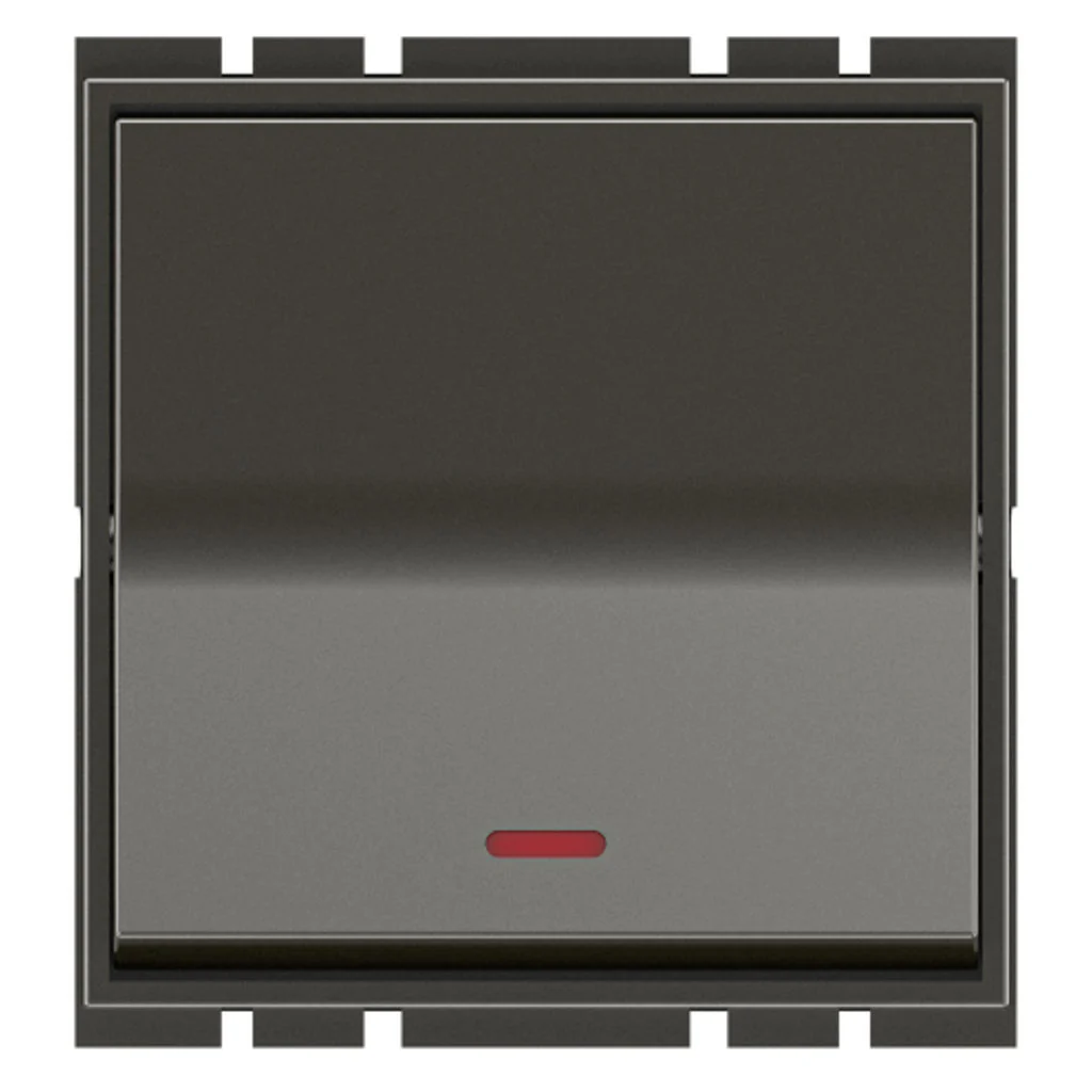GM Axela 10AX 1 Way Switch With LED Indicator 2 Module Graphite Magnesia AC 2 307