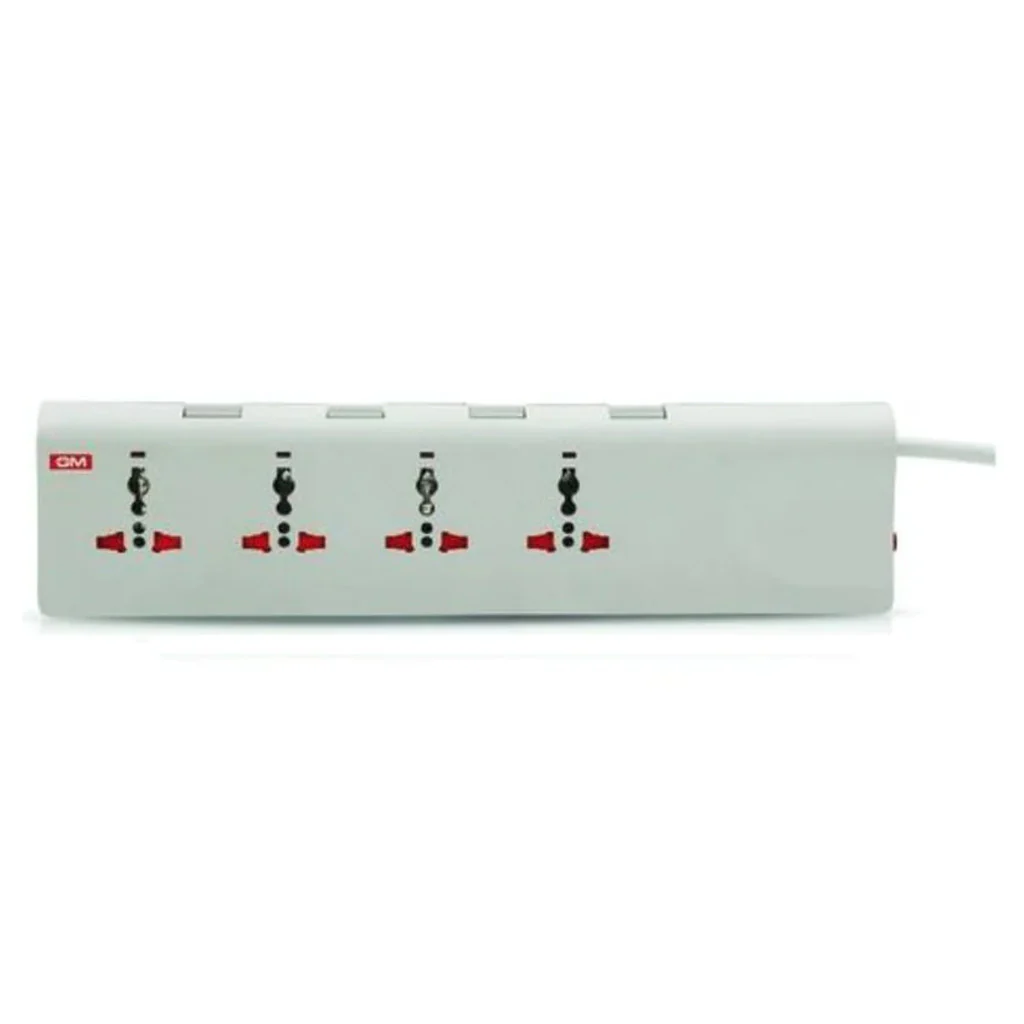 GM E-Book 4+4 Spike Adaptor with Individual Switch, Indicator, Safety Shutter, International - GM 3061 - Image 2