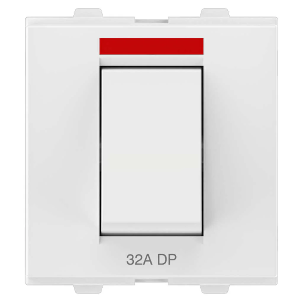 GM FourFive 32A Double Pole Switch With LED Indicator 2 Module AA 2 159
