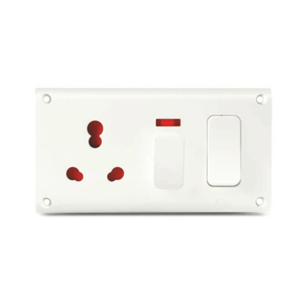GM G-HOME VEDA 6/16A 5 in 1 Universal Switch & Socket Combined with Fuse, Indicator, Safety Shutter – GM8051