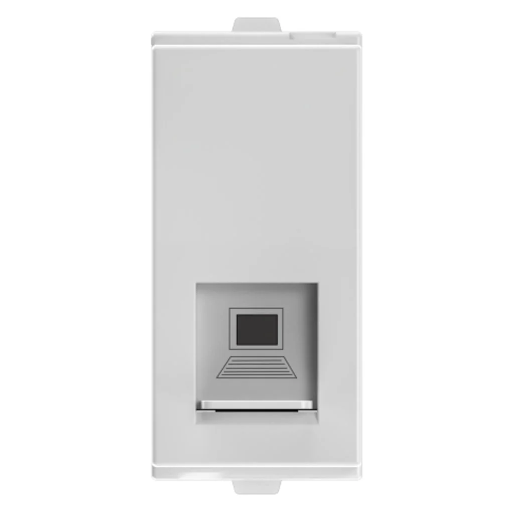 GM RJ 45 Cat 6 EDP Socket Outlet Glossy White AB 1 047