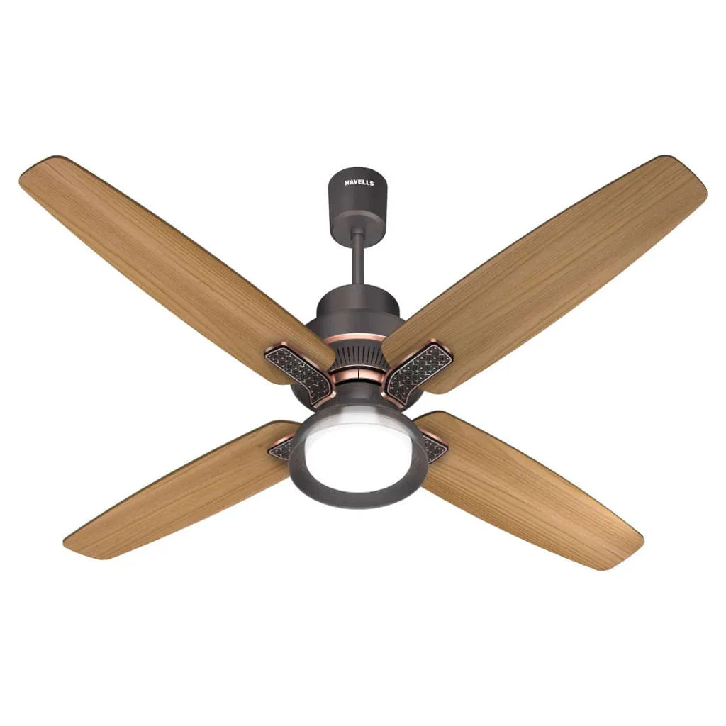 Havells Albus UL BLDC Under Light Ceiling Fan 1320 mm Smoke Brown Wood