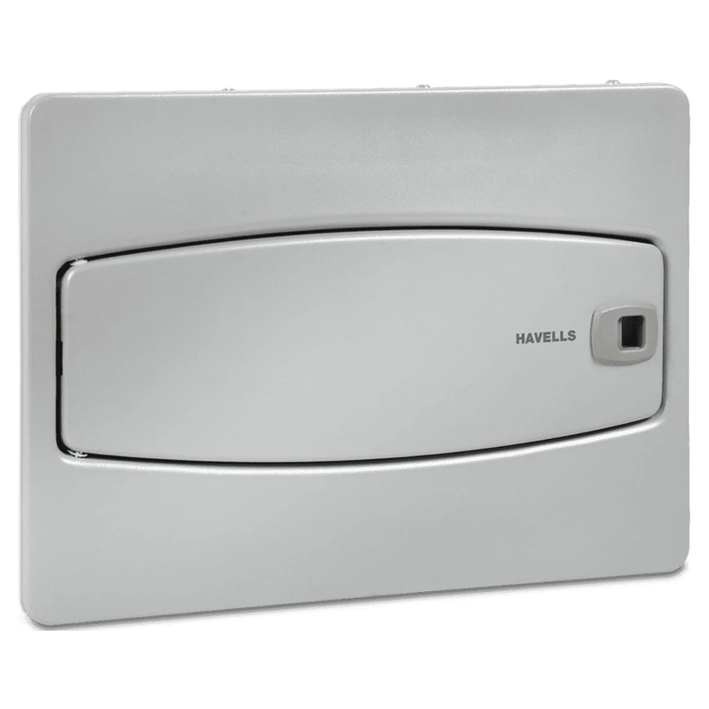 Havells QVE Plus SPN Distribution Board Double Door 6 Way Mineral Grey DHDMSHODDW06