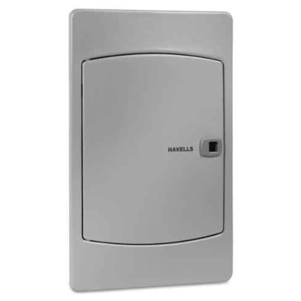 Havells QVE Plus TPN Distribution Board Double Door 12 Way Super White DHDMTHODOW12
