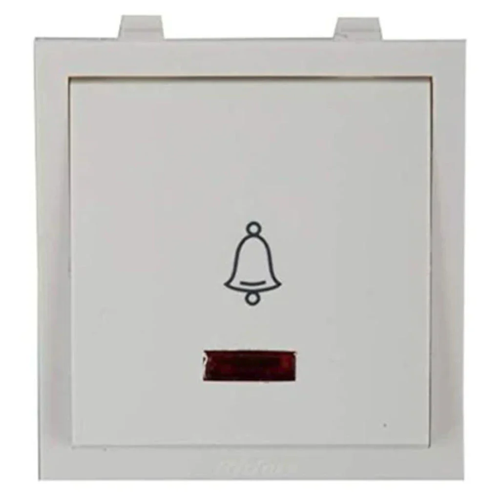 Havells REO 10A Mega Bell Push Switch with Indicator AHBMBIW101
