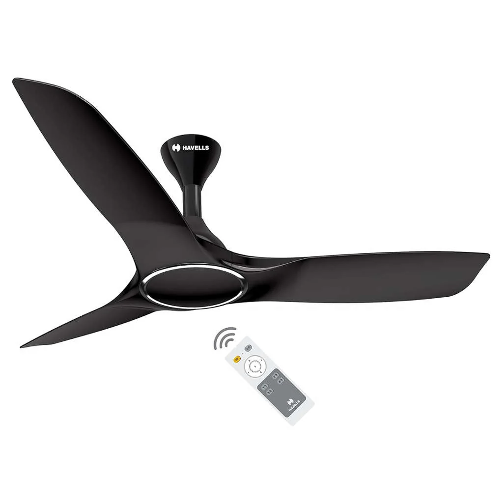 Havells Stealth Air BLDC Ceiling Fan With Remote 1200 mm Metallic Black