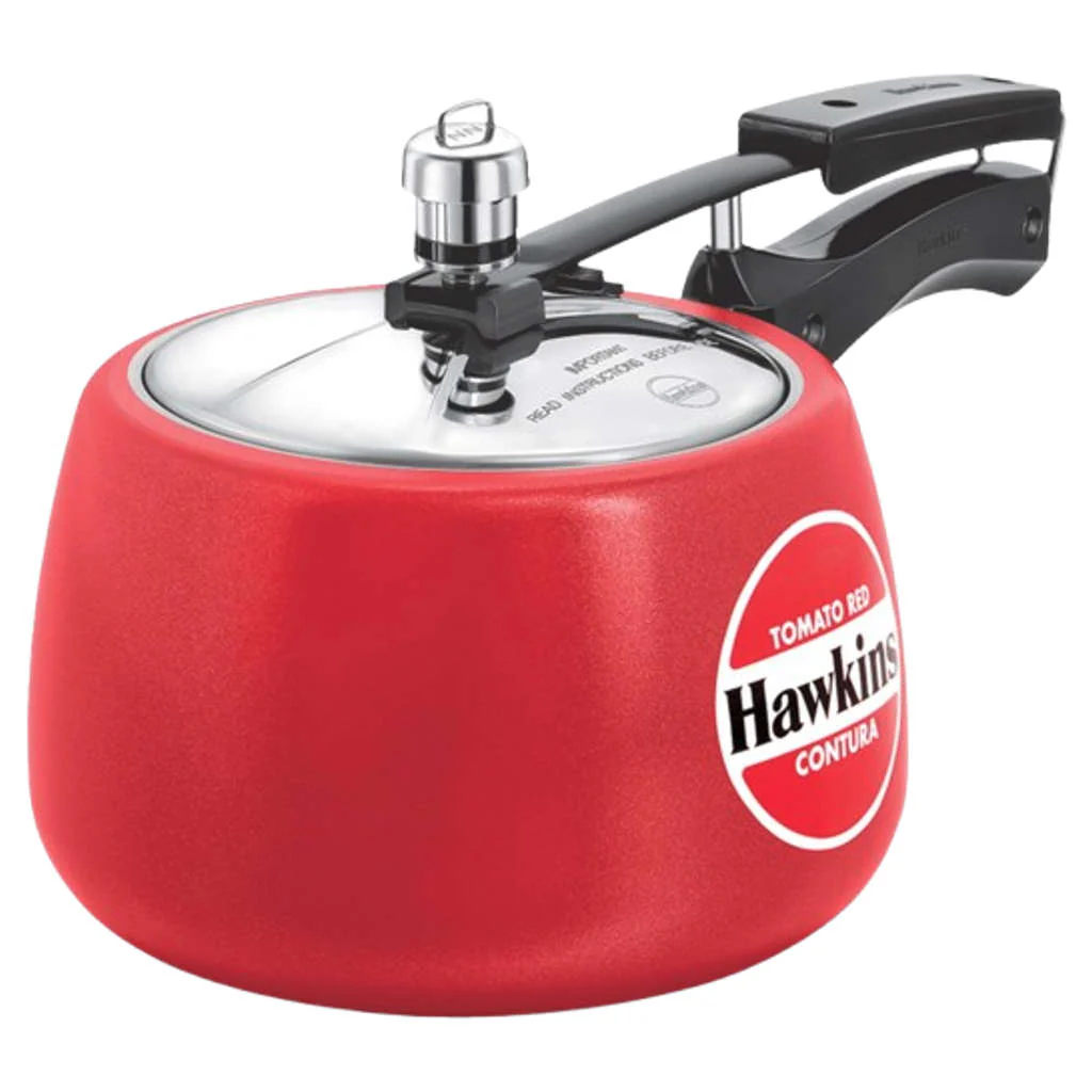 Hawkins Ceramic Coated Contura Pressure Cooker 3 Litre Tomato Red CTR 30