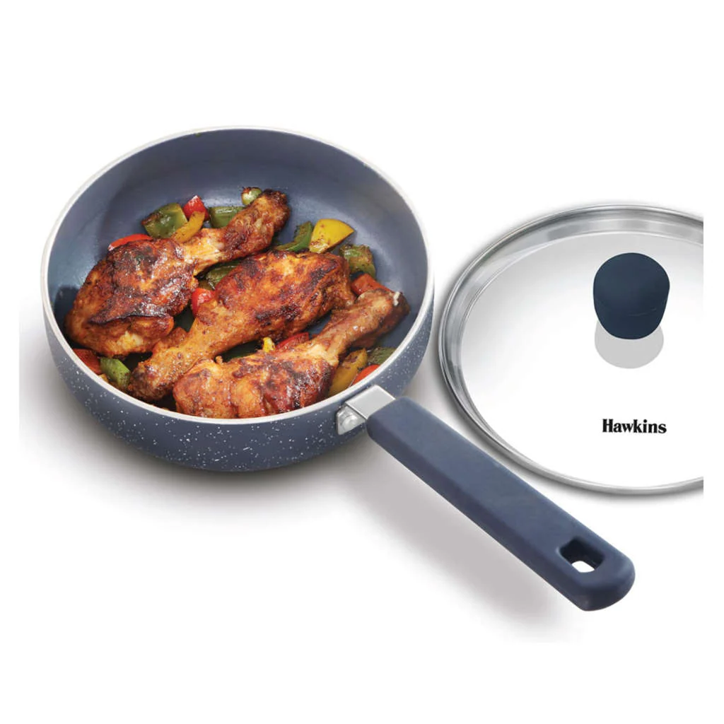 Hawkins Ceramic Nonstick Frying Pan With Lid 16 cm ICF 16G