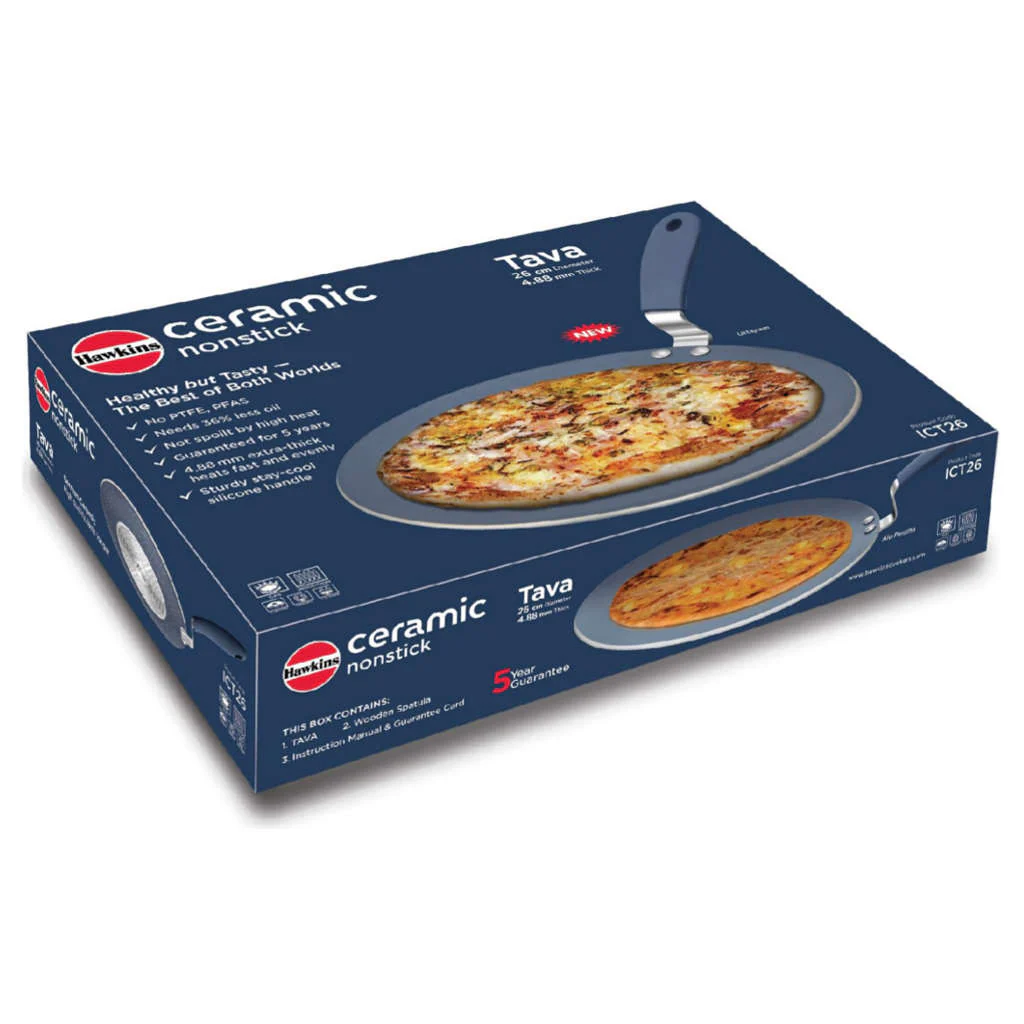 Hawkins Ceramic Nonstick Tawa 26 cm ICT 26 - Image 2