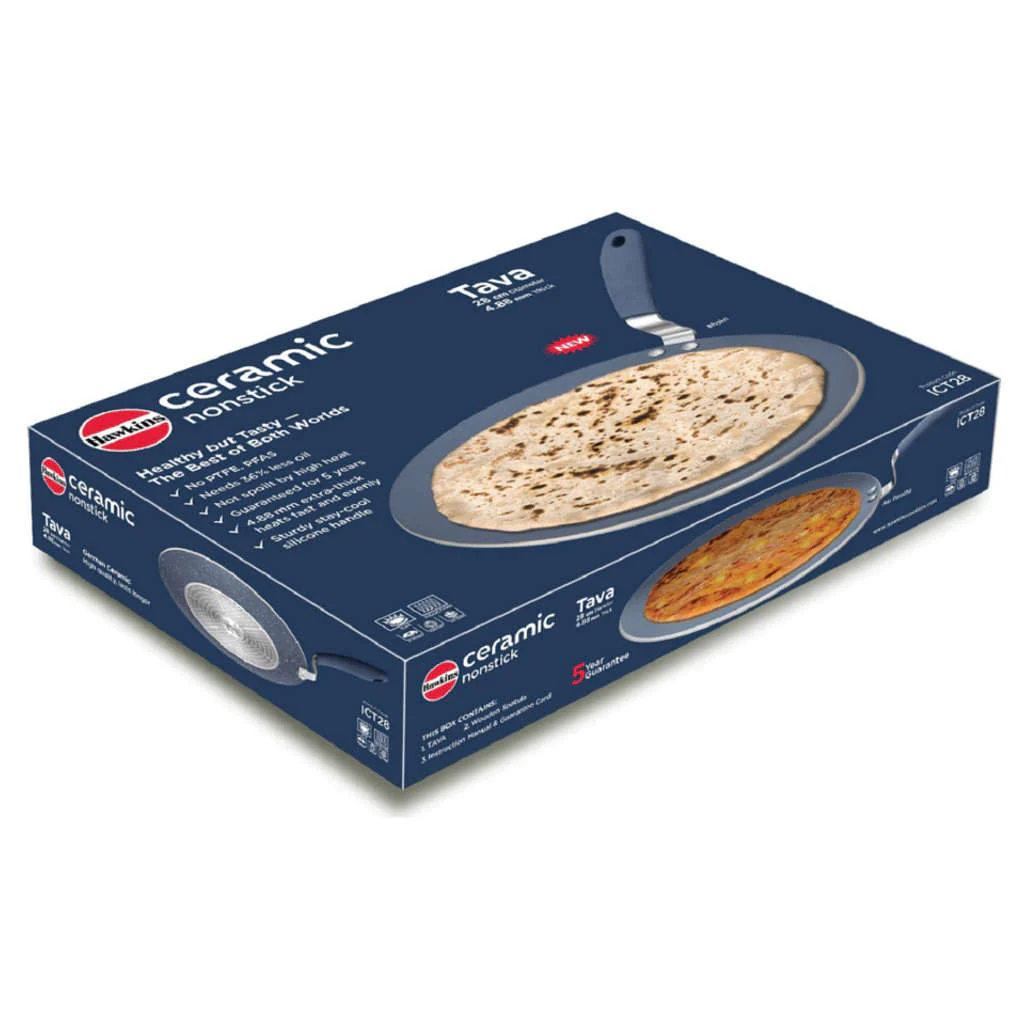 Hawkins Ceramic Nonstick Tawa 28 cm ICT 28 - Image 2