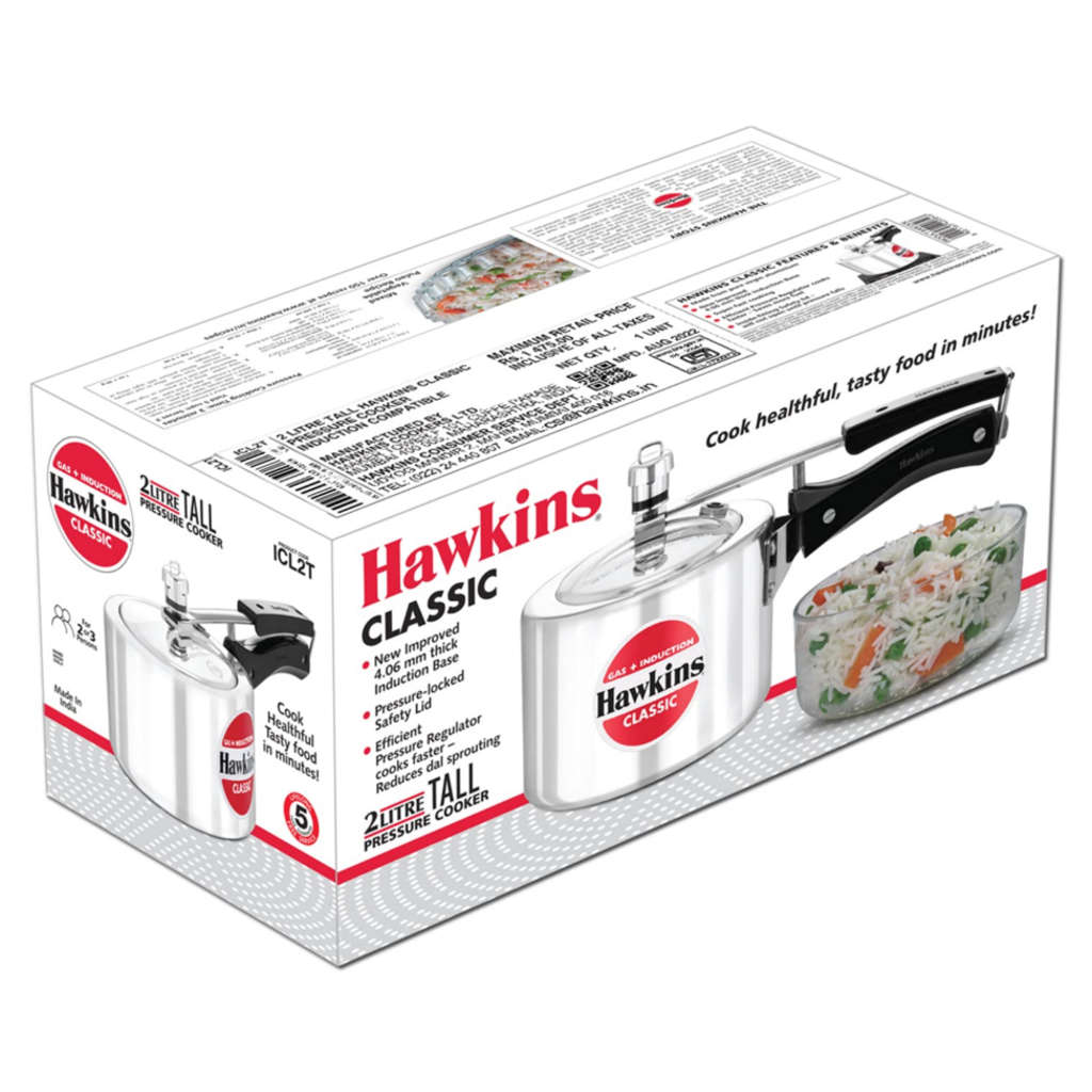 Hawkins Classic Tall Pressure Cooker 2 Litre ICL 2T - Image 2
