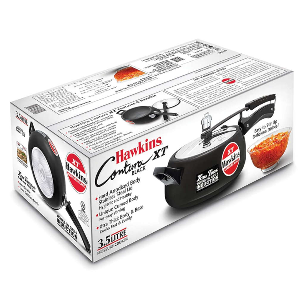 Hawkins Contura Black XT Pressure Cooker 3.5 Litre CXT 35 - Image 3