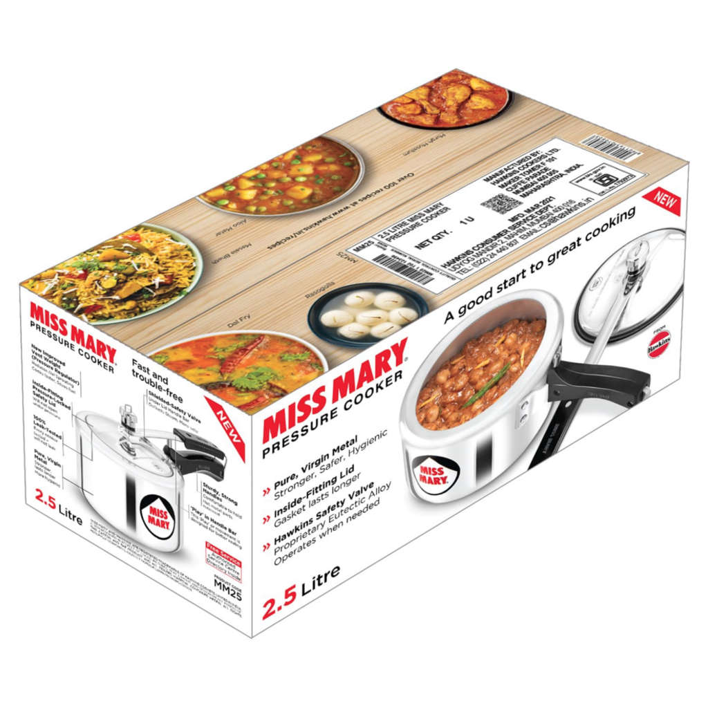 Hawkins Miss Mary Pressure Cooker 2.5 Litre MM 25 - Image 4