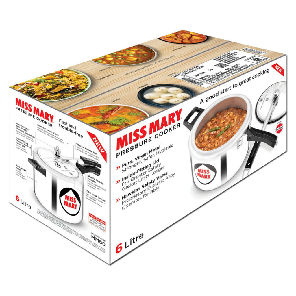 Hawkins Miss Mary Pressure Cooker 6 Litre MM 60 - Image 4