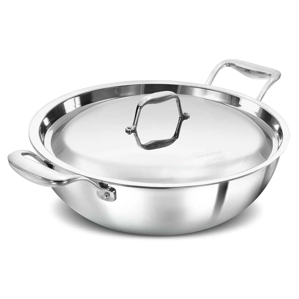 Hawkins Pro Tri-Ply Stainless Steel Deep Fry Pan With Lid PSK 50S