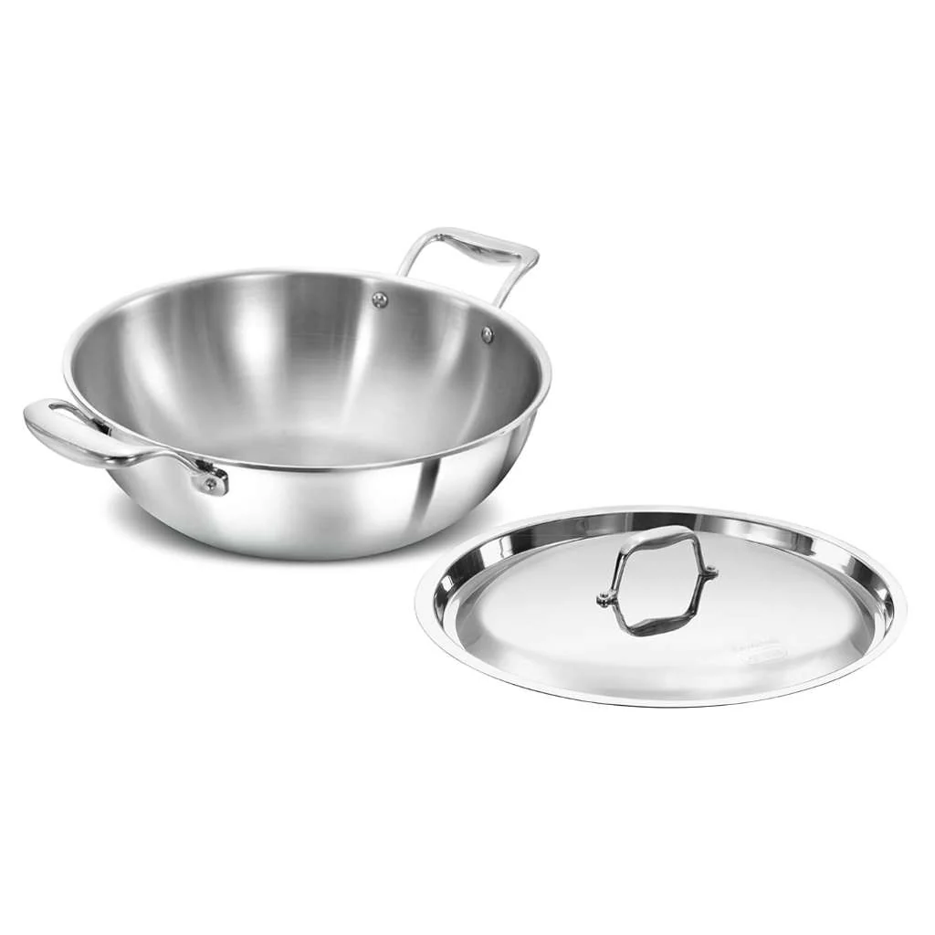 Hawkins Pro Tri-Ply Stainless Steel Deep Fry Pan With Lid PSK 50S - Image 2