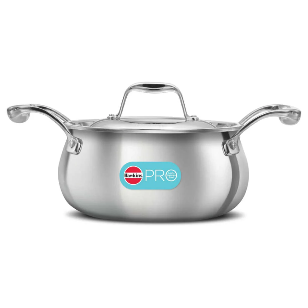 Hawkins Pro Tri-Ply Stainless Steel Handi With Lid PSH 20S