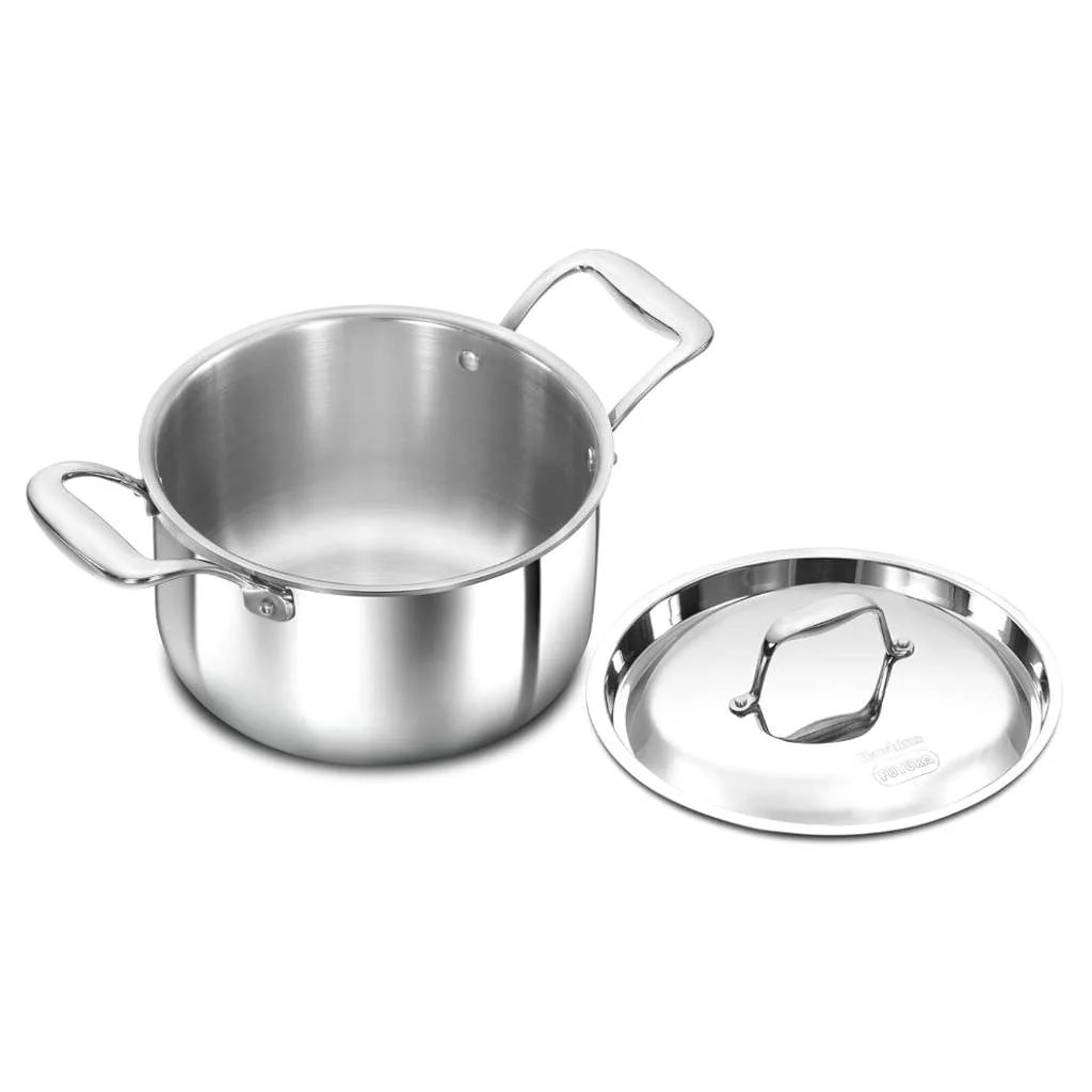Hawkins Pro Tri-Ply Stainless Steel Milk Pan With Lid PSMP 30S - Image 2