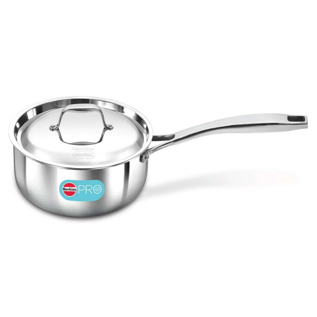 Hawkins Pro Tri-Ply Stainless Steel Sauce Pan With Lid PSSP 25S