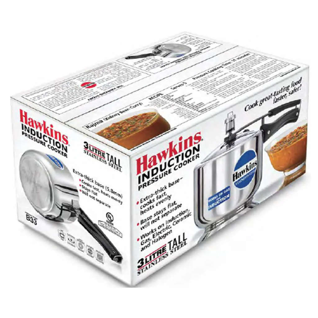 Hawkins Stainless Steel Tall Pressure Cooker 3 Litre HSS 3T - Image 2