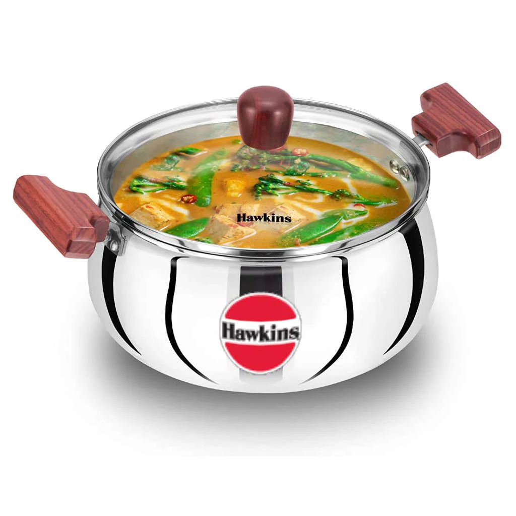 Hawkins Tri-Ply Stainless Steel Handi With Lid 4 Litre SSH 40G
