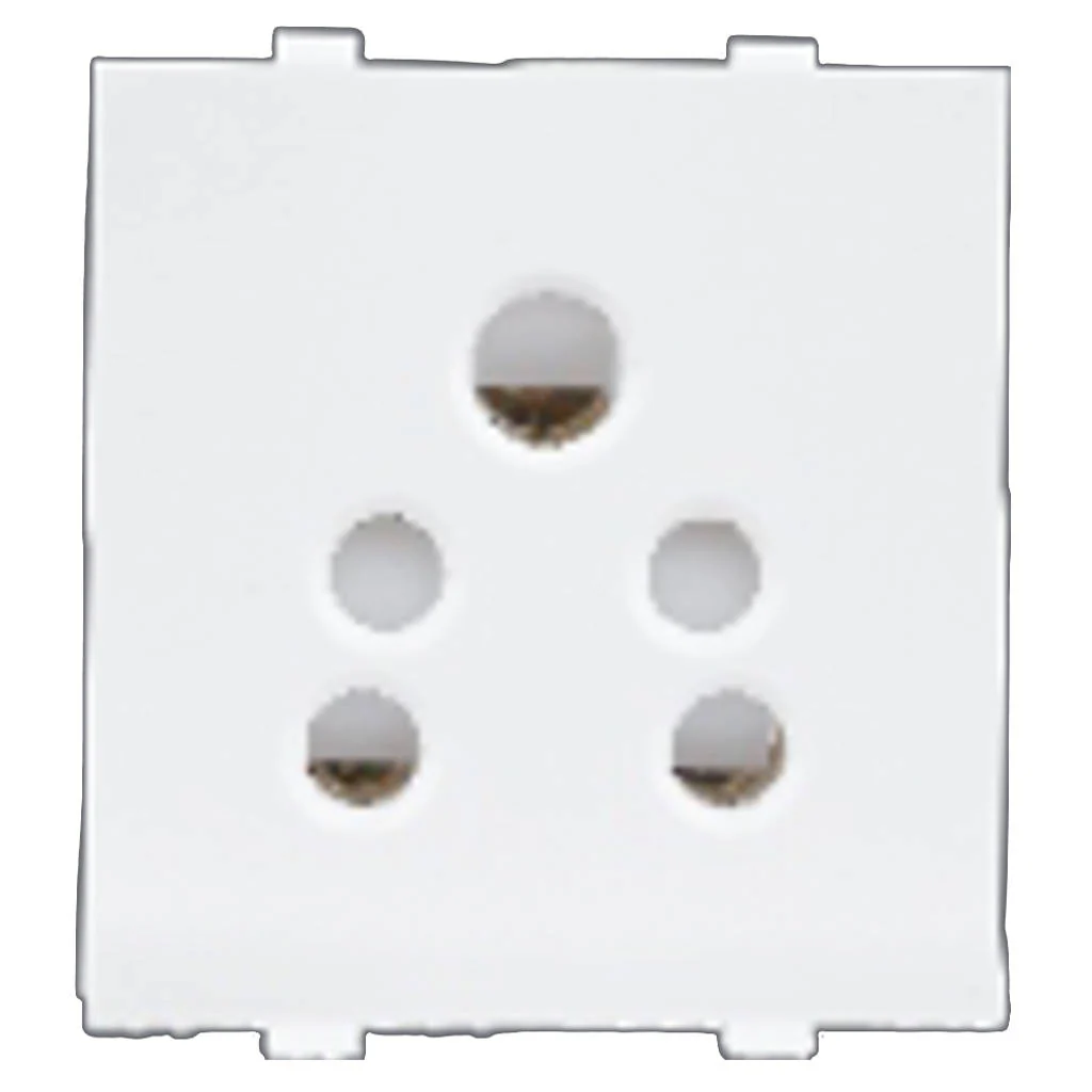 Hello 2In1 Socket With Shutter 2M 6A White 1489