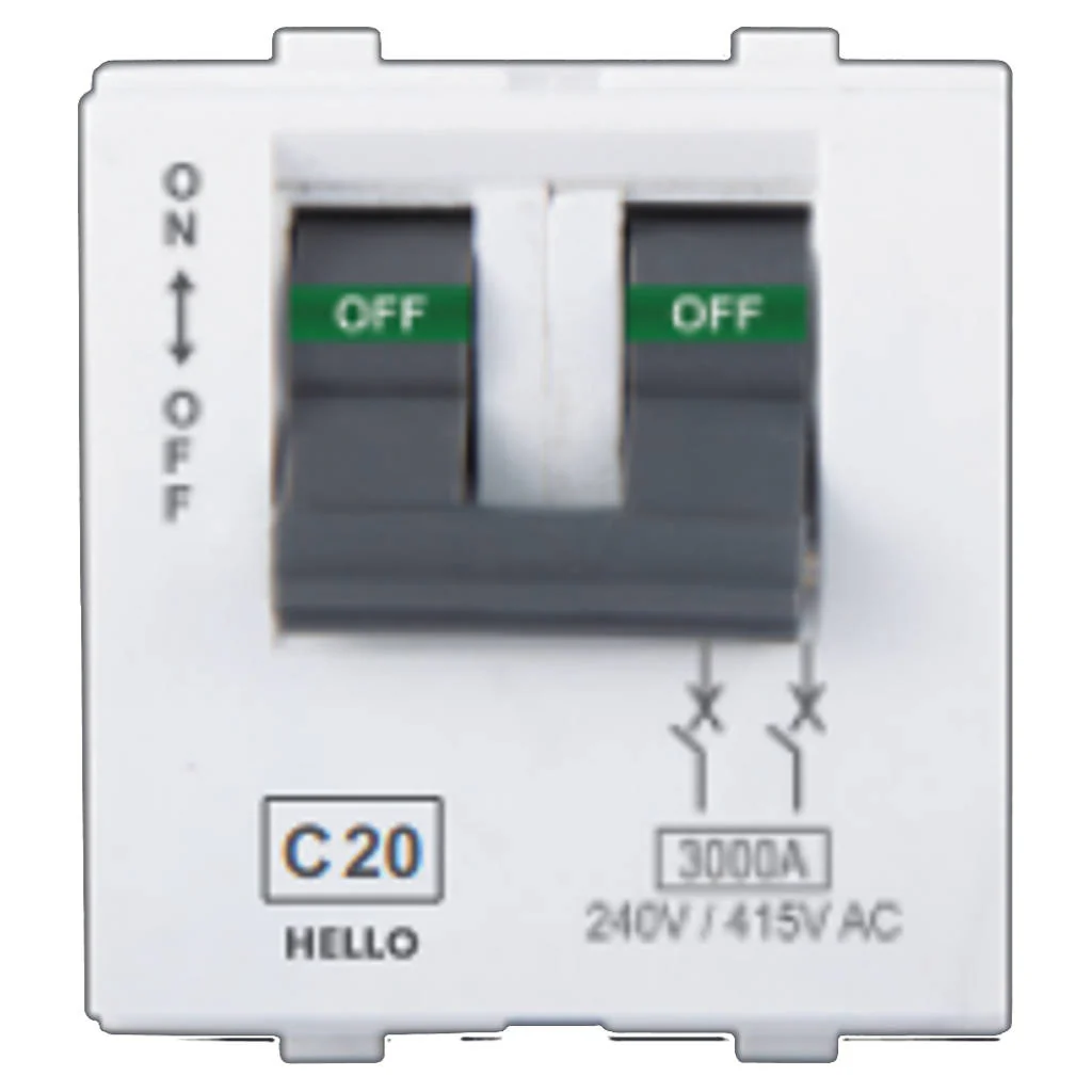 Hello Evaan Modular MCB Double Pole White - Image 4