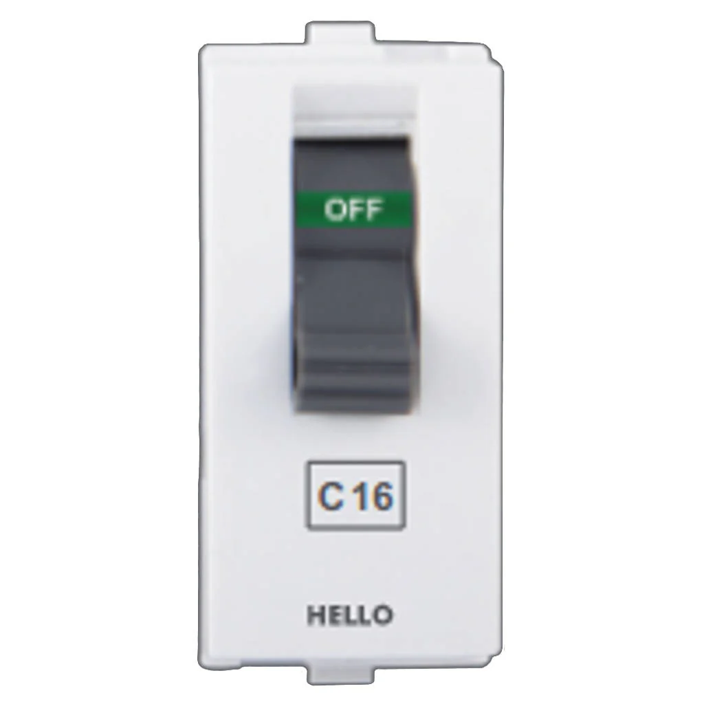 Hello Evaan Modular MCB Single Pole 1M White - Image 3