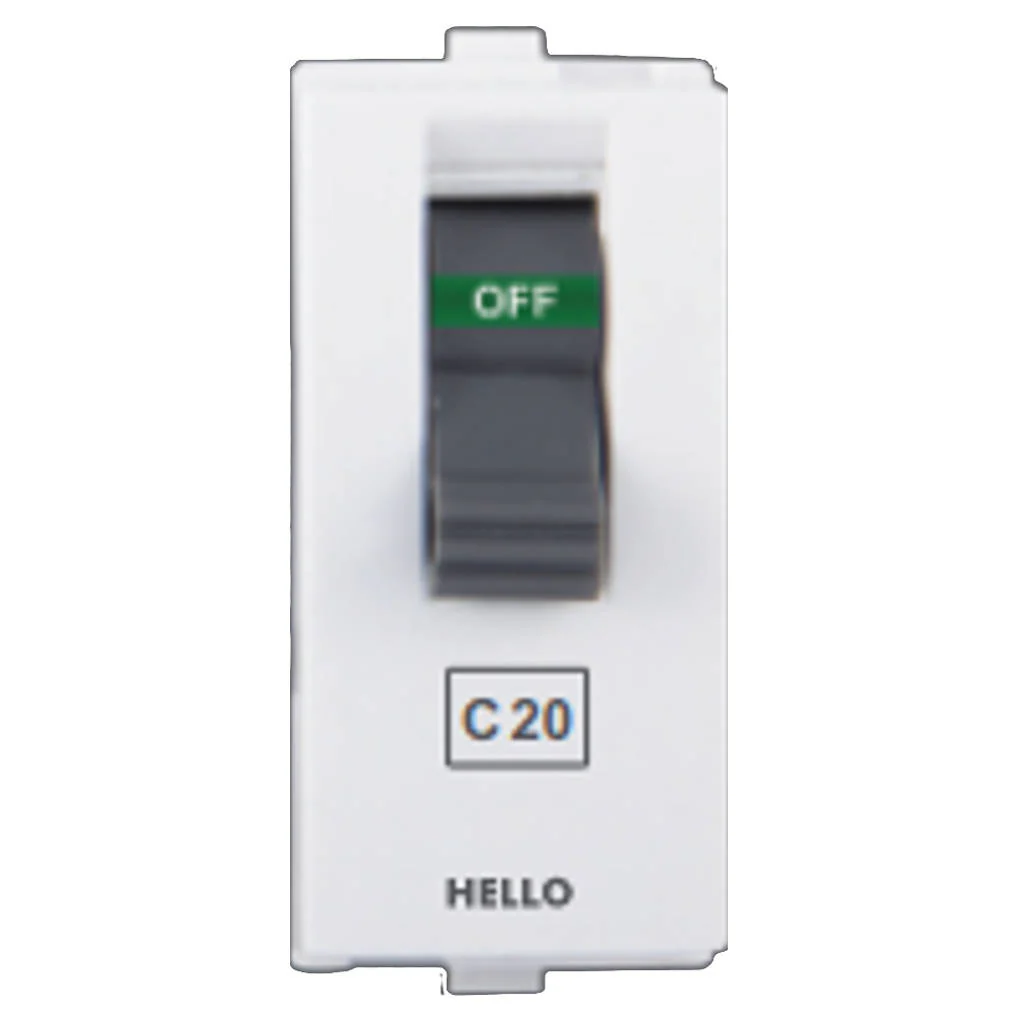 Hello Evaan Modular MCB Single Pole 1M White - Image 4