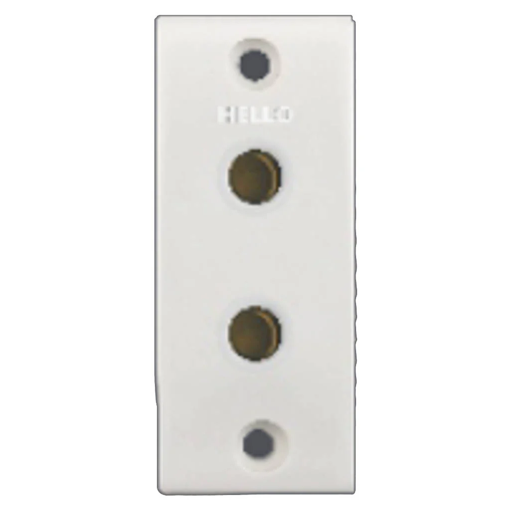 Hello Vento Series Socket 2 Pin 6A White 1113