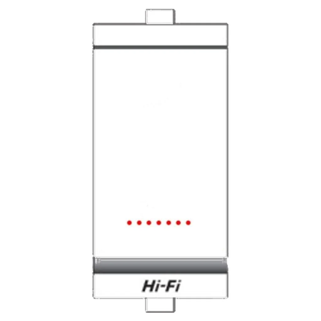 Hi-Fi Dingo 10AX 1 Way Switch With Indicator Spark Shield White 71003